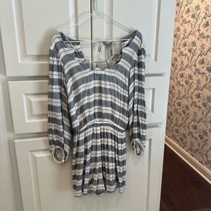 HOLDING HORSES STRIPED MINI DRESS